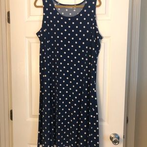 Navy polka dot dress